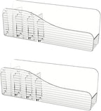 MORNITE Bathroom Medicine Cabinet Organizer Set, Narrow Compact Makeup Shelves Holder for Lipstick, Cosmetic, 2 Pcs Trays for