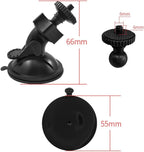 4 Pack Universal Car Dash Cam Mount - Vacuum Suction Cup Holder with 4 Interchangeable Heads for GPS Navigation and Dashboard Recorder(Screw Heads)