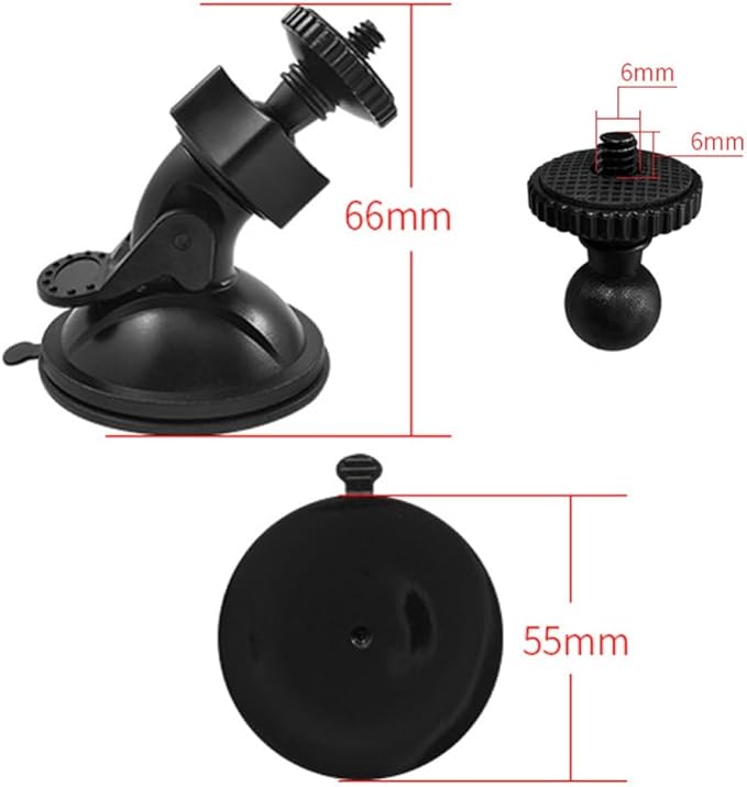 4 Pack Universal Car Dash Cam Mount - Vacuum Suction Cup Holder with 4 Interchangeable Heads for GPS Navigation and Dashboard Recorder(Screw Heads)