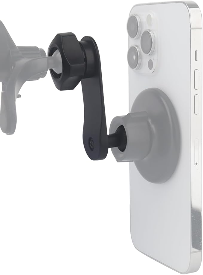 Aluminium 17mm/0.67" Ball Mount Extension Arm, Solid 17mm Vent Clip Ball Extender Female to Male for Car Vent Phone Holder - Metal Made (2.87" Short Arm)