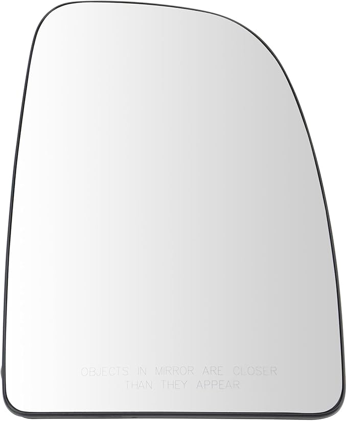 TRQ Passenger Side Upper Mirror Glass Non Heated For Factory Equipped Mirrors Only Compatible with 14-2024 Ram ProMaster 1500