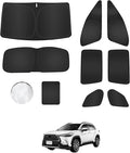 6PCS Window Shades for Corolla Cross(2020-2025) Accessories – Full Coverage Sun Shade for Side Windows, Rear Triangular & Windshield – UV Protection & Privacy for Camping, Napping, Relaxing