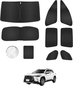 6PCS Window Shades for Corolla Cross(2020-2025) Accessories – Full Coverage Sun Shade for Side Windows, Rear Triangular & Windshield – UV Protection & Privacy for Camping, Napping, Relaxing