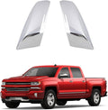 AUCERAMIC Chrome Top Half Mirror Cover Caps Fit for 2014-2018 Chevy Silverado 1500 2500HD 3500HD GMC Sierra 1500 2500HD 3500HD