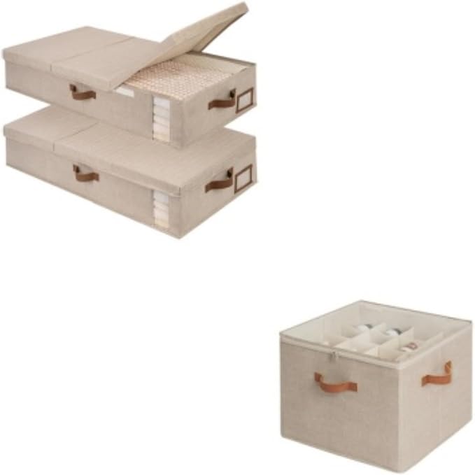 StorageWorks Under Bed Storage with Lid with Shoe Organizer for Closet