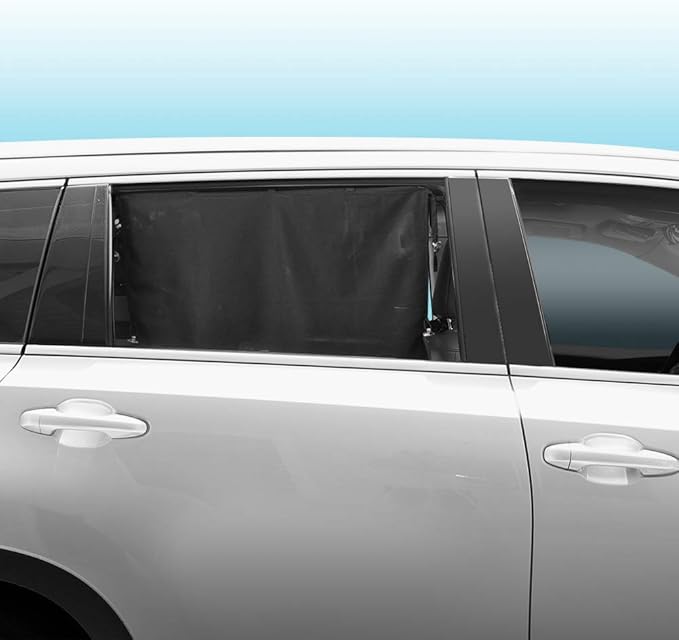 ggomaART Car Side Window Sun Shade - Universal Reversible Magnetic Curtain for Baby and Kids with Sun Protection Block Damage from Direct Bright Sunlight, and Heat - 1 Piece of Black Mesh