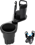 jeseny Pack-1 Car Cup Holder, 360 Degrees Rotating Adjustable Base Car Water Cup Holder, 2 in 1 Multifunctional Drink Holder (Black)