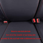 EKR Custom Fit Tacoma Leather Car Seat Covers for Select Toyota Tacoma 2012 2013 2014 2015 (Regular Seats)- Full Set,Leather(