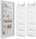 HOMELUX THEORY UPGRADED 6 Tiers Over The Door Organizer Hanging - 100D EXTRA THICK & 50lbs HUGE CAPACITY, 12 Side Mesh Pocket