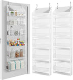 HOMELUX THEORY UPGRADED 6 Tiers Over The Door Organizer Hanging - 100D EXTRA THICK & 50lbs HUGE CAPACITY, 12 Side Mesh Pocket