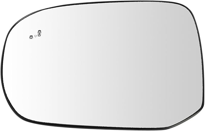 TRQ Left Driver Side Mirror Glass Heated Blind Spot Convex For Factory Equipped Mirrors Compatible with 2020-2022 Kia Telluri