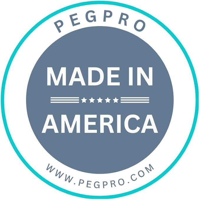 PegPro® 1" Hooks Kit for Modern Plastic or Metal Pegboard – Durable Plastic Pegboard Hooks - for Garage, Kitchen, Craft Room,
