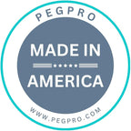 PegPro® 1" Hooks Kit for Modern Plastic or Metal Pegboard – Durable Plastic Pegboard Hooks - for Garage, Kitchen, Craft Room,
