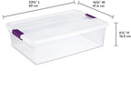 Sterilite 12-Pack 32 Quart ClearView Latch Box, Stackable Organizer Bins with Latching Lids - Clear Plastic Organization Cont