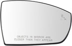TRQ Passenger Side Mirror Glass Heated Blind Spot Convex Compatible with 2013-2016 Ford Escape 2017-2018 Ford C-Max FO1325164