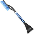 27" Snow Brush and Ice Scrapers Detachable Pivoting, Soft Bristle Head,Foam Grip, for Car,Trucks,or SUV Window & Windshield Tool (1pcs)