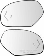 Replacement Mirror Glass Heated Arrow Signal Blind Spot Detection Driver Passenger Side Kit Pair Mechanics Choice for GM