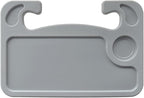 HORRY Steering Wheel Tray Universal Double-Sided Car Food Trays for Eating Reading Car Tray Table for Travel Cup Holder Desk for Driver Car Laptop Mount (Gray)