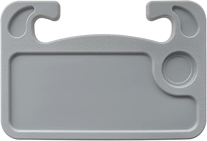 HORRY Steering Wheel Tray Universal Double-Sided Car Food Trays for Eating Reading Car Tray Table for Travel Cup Holder Desk for Driver Car Laptop Mount (Gray)