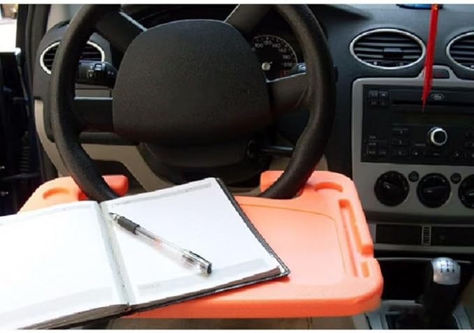 Car Steering Wheel Desk for Honda HRV 2015-2024 Tray for Laptop Car Mount with Pen Holder Car Seat Trays for Eating Multipurpose Travel Car Accessories,Grey