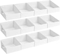 DIMJ Closet Storage Bins 12 Pack - Fabric Storage Baskets for Shelves, Collapsible Clothes Organizer with Handles, Trapezoid 