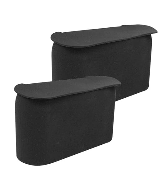 JAVOedge (2 Pack Black Small Car Trash Can with Lid, Flexible Material, Fits in Most Side Doors