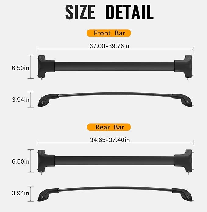 300lbs Lockable Roof Rack Cross Bars Compatible with 2021-2026 Chevrolet Chevy Trailblazer L LT ACTIV RS, Aluminum Crossbars for Rooftop Cargo Bars Luggage Kayak Canoe Bike Snowboard Racks