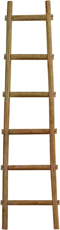HomeStock Decorative Wooden Ladder Accent Piece for Blankets & Towels Brown