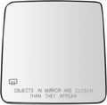 TRQ Passenger Side Power Heated Mirror Glass Snap On Backing Plate Convex Compatible with 2018-2024 Jeep Wrangler 2020-2024 J