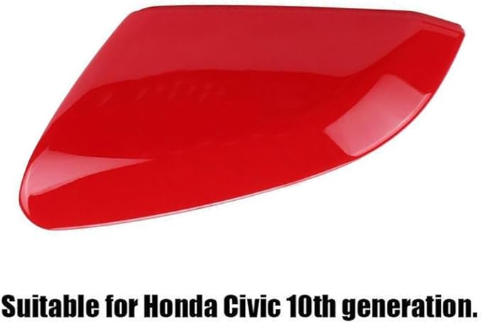 Red Mirror Cap Cover For Honda Civic 2016 2017 2018 2019 2020 2021 Rearview Mirror Cap Replacement (Red Left Side)