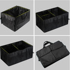 Trunk Organizer Car Basket Storage Tote Organizer Small Black Collapsible Snack Bins for Car SUV Sedan