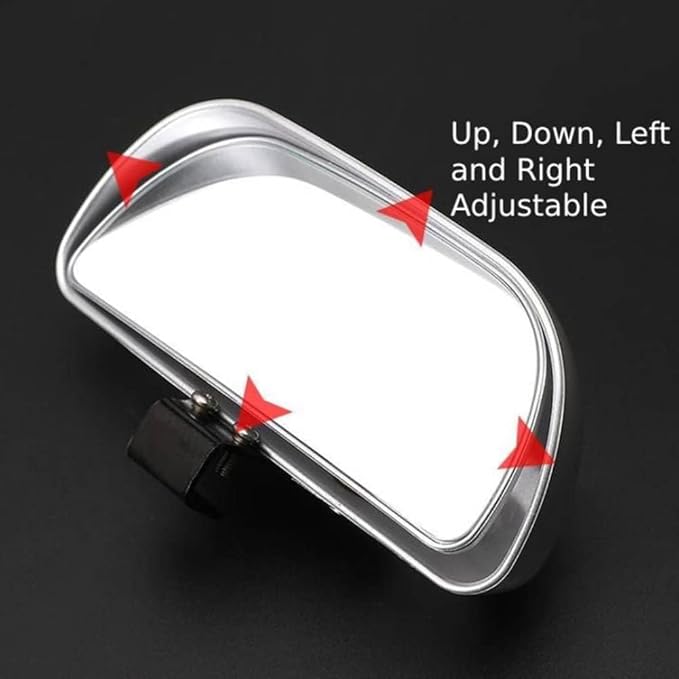 Blind Spot Mirror for Car, HD Glass Convex Wide Angle Blindspot Rear View Mirrors, Adjustable Clip On Car Side Mirror for Trucks SUVs Jeep RVs, Fits Max 0.16in/0.4cm Framed Mirrors
