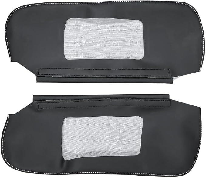 Black Car Sun Visor Cover, Left & Right Side Sun Visor Skin Pair Fits for Chevy Camaro 1993-2002, for Firebird 1993-2002 (Skin Only)