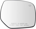 TRQ Heated Passenger Side Mirror Glass with Backing Plate Convex Compatible 2014-2018 Subaru Forester 2012-2014 Impreza 2013-