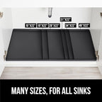 GORILLA GRIP Waterproof Silicone Under Sink Mat with Raised Lip for Kitchen and Bathroom, Cabinet Shelf Liner Stay in Place M