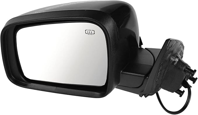 TRQ 2 Piece Driver and Passenger Side Mirror Assembly Set Electric Adjustment Heated No Memory Black Compatible with 2011-201