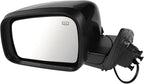 TRQ 2 Piece Driver and Passenger Side Mirror Assembly Set Electric Adjustment Heated No Memory Black Compatible with 2011-201