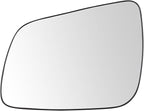 TRQ Driver Side Mirror Glass Heated Snap On Clear Compatible with 2008-2014 Mitsubishi Lancer MI1324103
