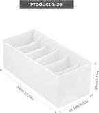 3 Packs Fabric Belt Organizer, 6 Grids Belt Organizer for Closet and Drawer, Foldable Dresser Drawer Organizers, Tie Holder -