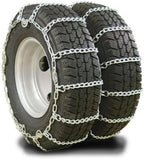 Mytee Products (Set of 2) 24.5" Twist Link Dual Snow Tire Chains for Semi Trucks - Emergency Tire Traction Grip - Snow Blower