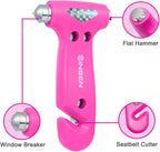 SINSEN Car Safety Hammer, Automotive Window Breaker and Seatbelt Cutter for Women, Roadside Emergency Kit, 3 in 1 Escape Tool