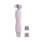 3-in-1 Ice Roller for Face & Eyes – Cooling Facial Roller, Pore Cleansing Tool with 2 Silicone Brushes, Stainless Steel Roller for Puffiness & Pores (Purple)