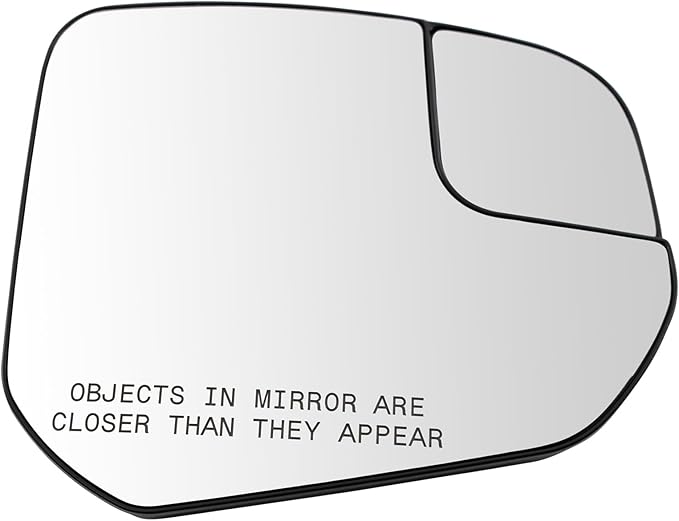 TRQ Passenger Side Mirror Glass Non Heated Convex For Factory Equipped Mirrors Compatible with 2014-2018 Ford Transit Connect
