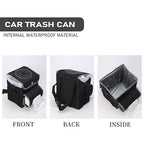 upra Car Trash Can with Lid,Bag Hanging Storage Pockets,Adjustable Tissue Holder & Straps,Portable Waterproof Garbage Bin, 1.98 Gal Large Capacity Multipurpose Bin