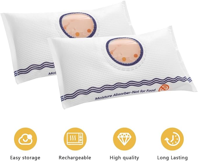 Rechargeable Desiccant Packs for Storage 500G Color Indicating Silica Gel Desiccant Packets Moisture Absorbers for Cars (1