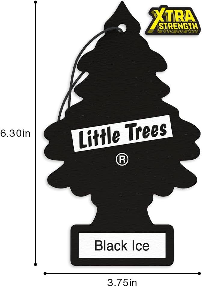 LITTLE TREES Car Air Freshener | Xtra Strength Provides Long-Lasting Scent for Auto or Home | Extra Boost of Fragrance | Blac