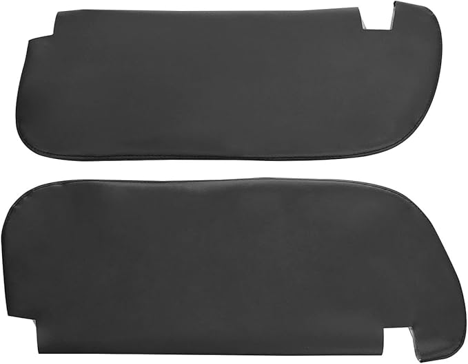 Car Sun Visor Cover Replacement Fits for Dodge Ram 1500 2500 1994-2001 Vinyl Leather, Black