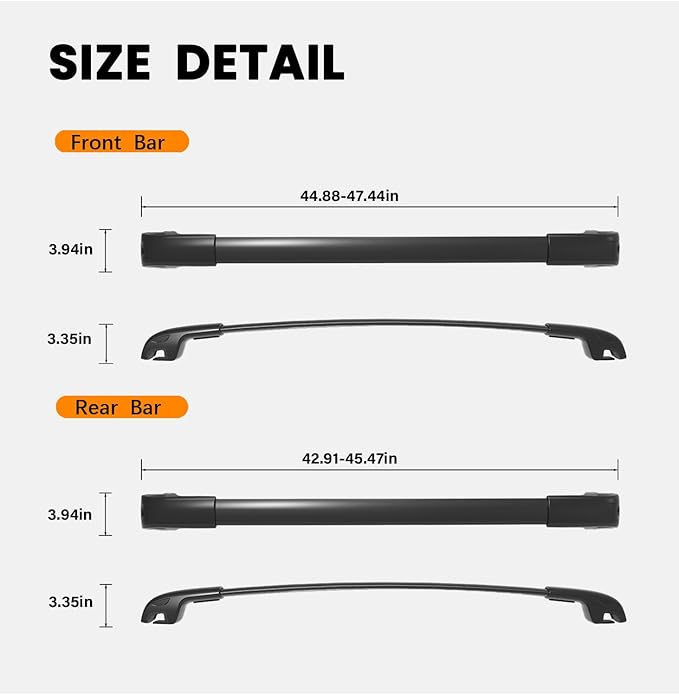 300lbs Lockable Roof Rack Cross Bar Fit for Volkswagen VW Tiguan 2018-2026 (Not for Limited) & Taos 2022-2026, Aluminum Roof Rails Crossbars for Cargo Bars Luggage Bike Kayak Rack