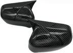 2Pcs Ox Horn Side Mirror Cover Exterior Decoration Rearview Mirror Guard Cover Trim for Honda Civic 2006-2011 Carbon Fiber Mirror Cap Cover Replacement