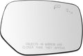 TRQ Passenger Side Mirror Glass Heated Blind Spot Convex with Backing Plate For Factory Equipped Mirrors Compatible with 2015
